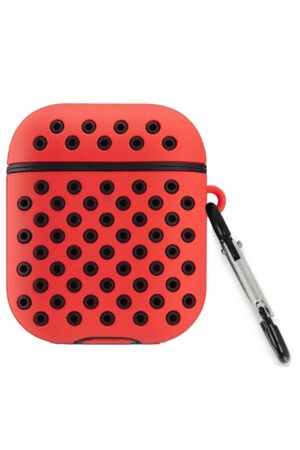 Airpods 2 (2.nesil) Spor Delikli Kılıf - Kırmızı-Siyah-(5796)