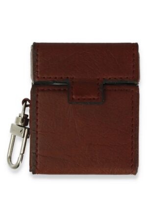 Airpods 2 (2.nesil) Deri Kılıf - Bordo-(5796)