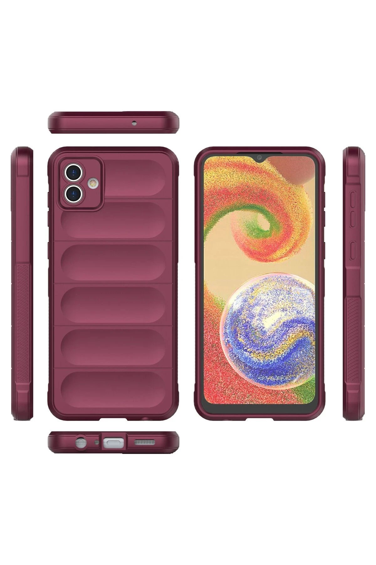 Samsung Galaxy A04E Kılıf Optimum Silikon - Bordo-(5796) - Görsel 3