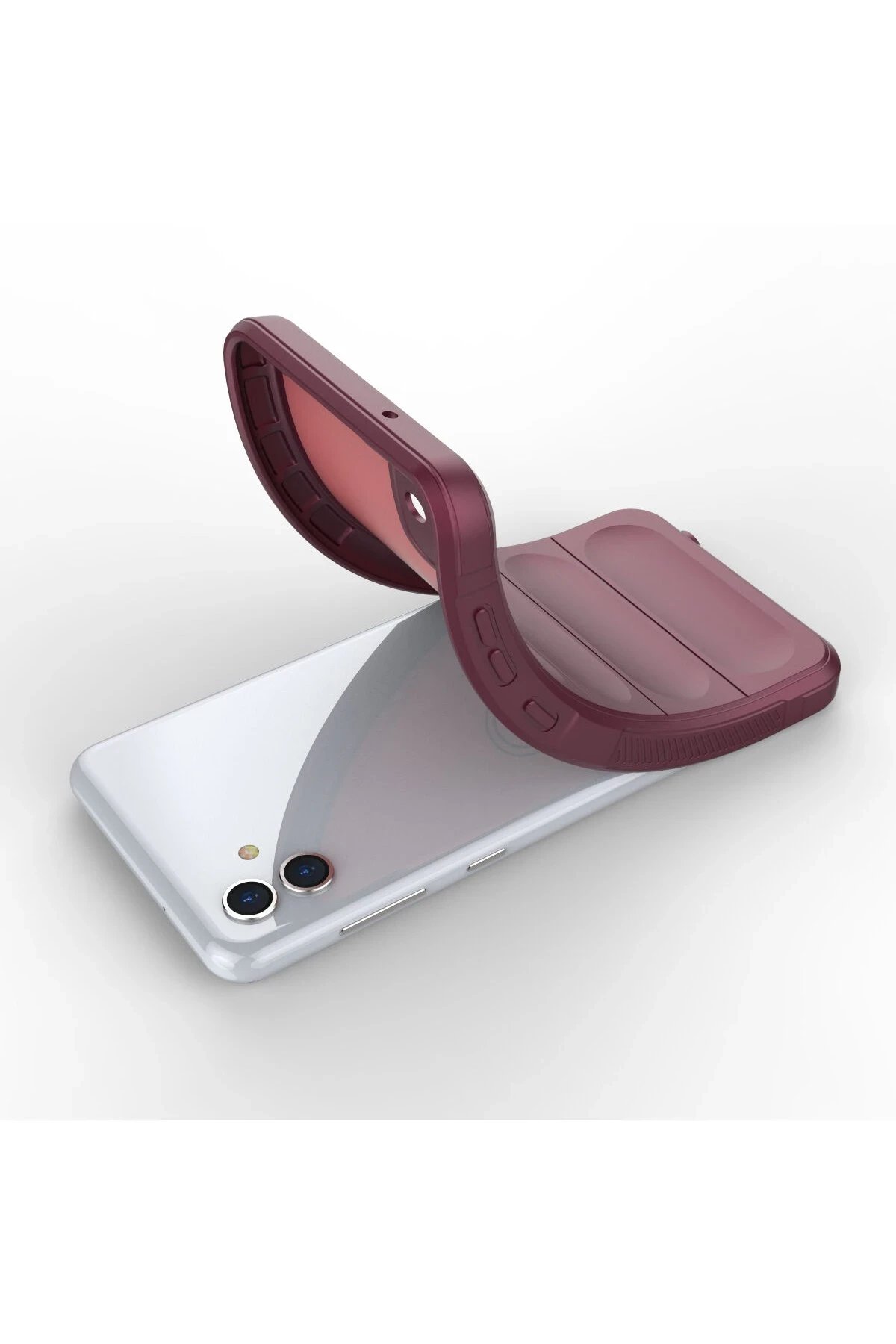 Samsung Galaxy A04E Kılıf Optimum Silikon - Bordo-(5796) - Görsel 4