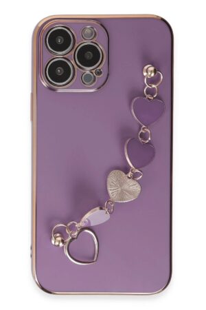 iPhone 14 Pro Kılıf Esila Silikon - Mor-(5796)