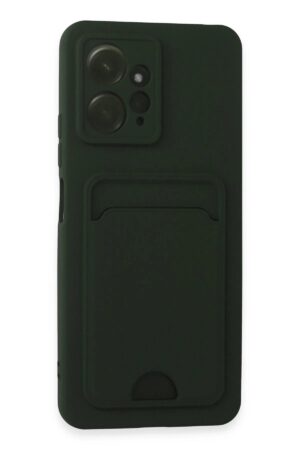 Xiaomi Redmi Note 12 4G Kılıf Kelvin Kartvizitli Silikon - Koyu Yeşil-(5796)