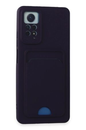 Xiaomi Redmi Note 11 Pro Kılıf Kelvin Kartvizitli Silikon - Derin Mor-(5796)