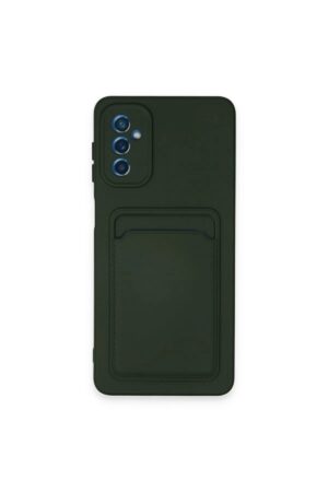 Samsung Galaxy A14 4G Kılıf Kelvin Kartvizitli Silikon - Koyu Yeşil-(5796)