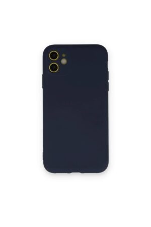 iPhone 12 Mini Kılıf Nano içi Kadife Silikon - Lacivert-(5796)