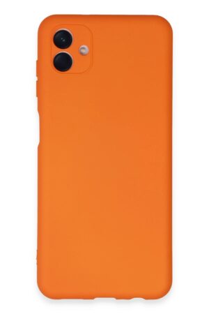 Samsung Galaxy A04E Kılıf Nano içi Kadife Silikon - Turuncu-(5796)