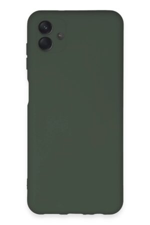 Samsung Galaxy A04E Kılıf Nano içi Kadife Silikon - Koyu Yeşil-(5796)