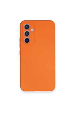 Samsung Galaxy A54 5G Kılıf Nano içi Kadife Silikon - Turuncu-(5796)