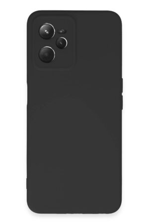 Realme C35 Kılıf Nano içi Kadife Silikon - Siyah-(5796)