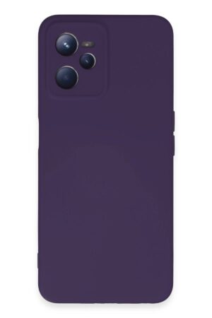 Realme C35 Kılıf Nano içi Kadife Silikon - Mor-(5796)