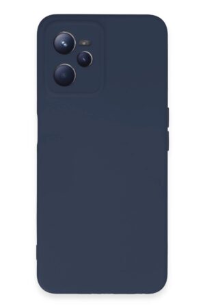 Realme C35 Kılıf Nano içi Kadife Silikon - Lacivert-(5796)