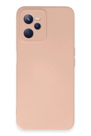 Realme C35 Kılıf Nano içi Kadife Silikon - Pudra-(5796)
