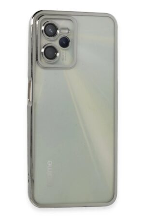 Realme C35 Kılıf Lensli Silikon - Gümüş-(5796)