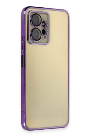 Xiaomi Redmi Note 12 4G Kılıf Lensli Silikon - Mor-(5796)
