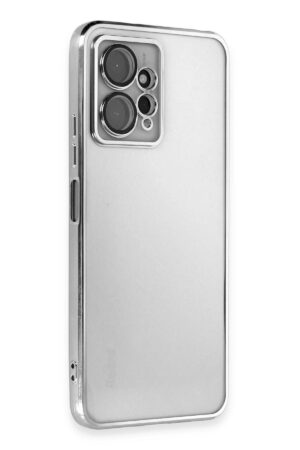 Xiaomi Redmi Note 12 4G Kılıf Lensli Silikon - Gümüş-(5796)