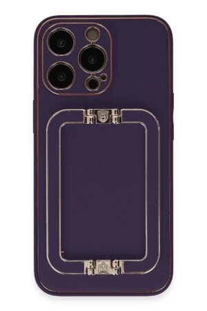 iPhone 13 Pro Max Kılıf Coco Elit Kapak - Derin Mor-(5796)