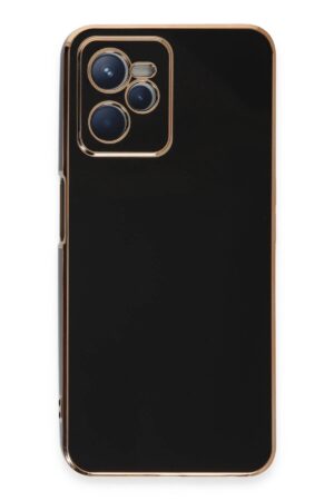 Realme C35 Kılıf Volet Silikon - Siyah-(5796)