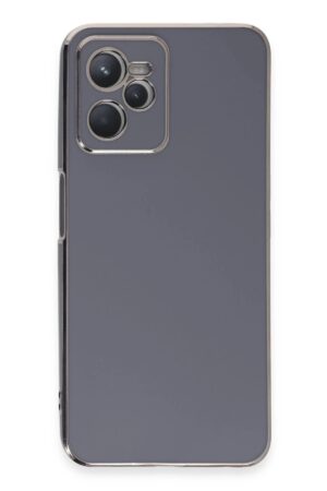 Realme C35 Kılıf Volet Silikon - Mavi-(5796)