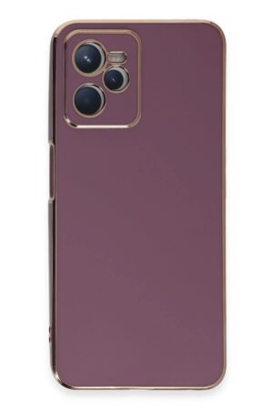 Realme C35 Kılıf Volet Silikon - Mor-(5796)