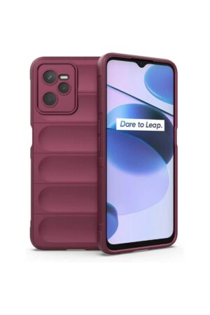 Realme C35 Kılıf Optimum Silikon - Bordo-(5796)