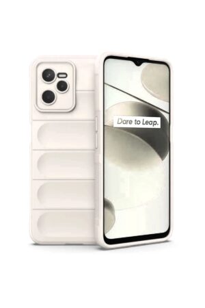 Realme C35 Kılıf Optimum Silikon - Krem-(5796)