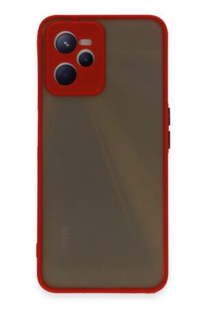 Realme C35 Kılıf Montreal Silikon Kapak - Kırmızı-(5796)