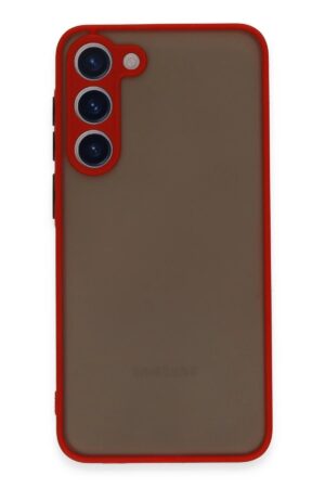 Samsung Galaxy S23 Plus Kılıf Montreal Silikon Kapak - Kırmızı-(5796)