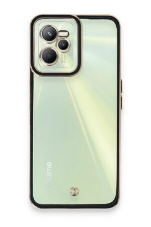 Realme C35 Kılıf Liva Lens Silikon - Siyah-(5796)