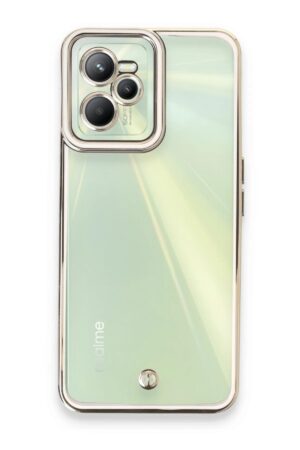 Realme C35 Kılıf Liva Lens Silikon - Beyaz-(5796)