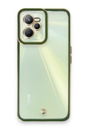 Realme C35 Kılıf Liva Lens Silikon - Yeşil-(5796)