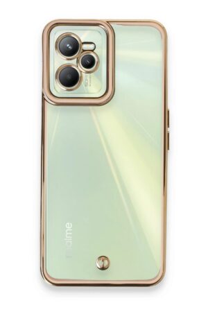 Realme C35 Kılıf Liva Lens Silikon - Pudra-(5796)