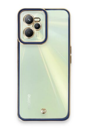 Realme C35 Kılıf Liva Lens Silikon - Mavi-(5796)