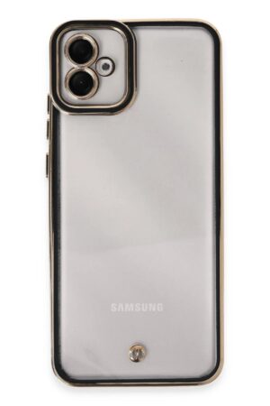 Samsung Galaxy A04E Kılıf Liva Lens Silikon - Siyah-(5796)