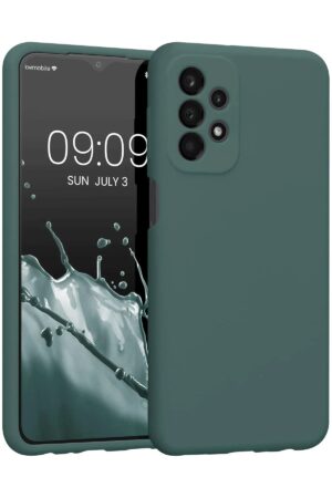 Samsung Galaxy A23 4G Kılıf First Silikon - Koyu Yeşil-(5796)