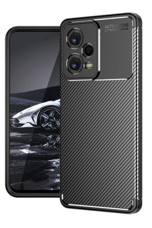 Xiaomi Poco X5 5G Kılıf Auto Focus Karbon Kapak - Siyah-(5796)