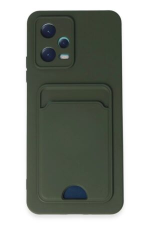 Xiaomi Poco X5 5G Kılıf Kelvin Kartvizitli Silikon - Koyu Yeşil-(5796)