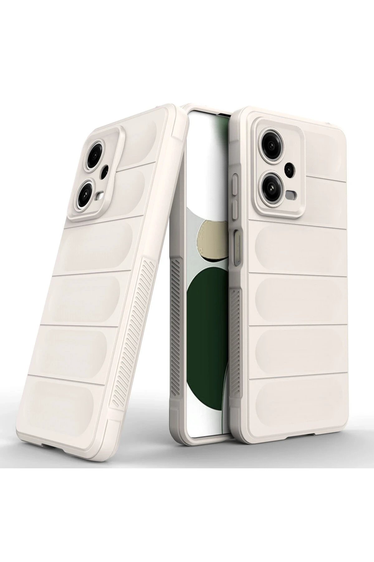 Xiaomi Poco X5 5G Kılıf Optimum Silikon - Krem-(5796) - Görsel 2