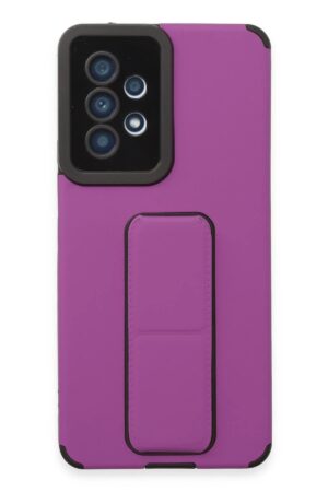 Samsung Galaxy A53 5G Kılıf Mega Standlı Silikon - Mor-(5796)
