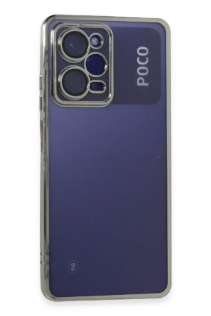 Xiaomi Poco X5 Pro 5G Kılıf Lensli Silikon - Gümüş-(5796)