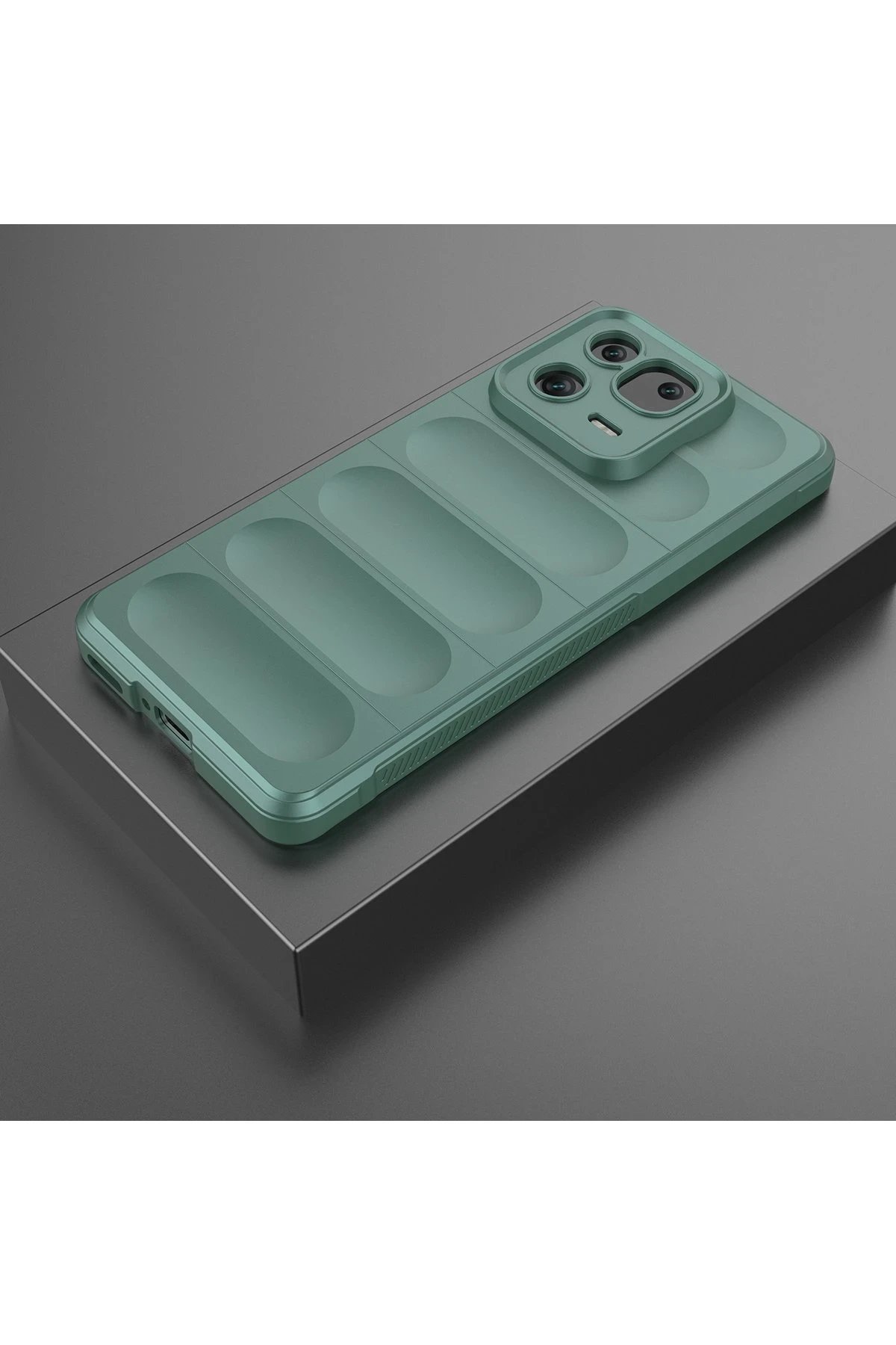 Xiaomi Mi 13 Pro Kılıf Optimum Silikon - Koyu Yeşil-(5796) - Görsel 2