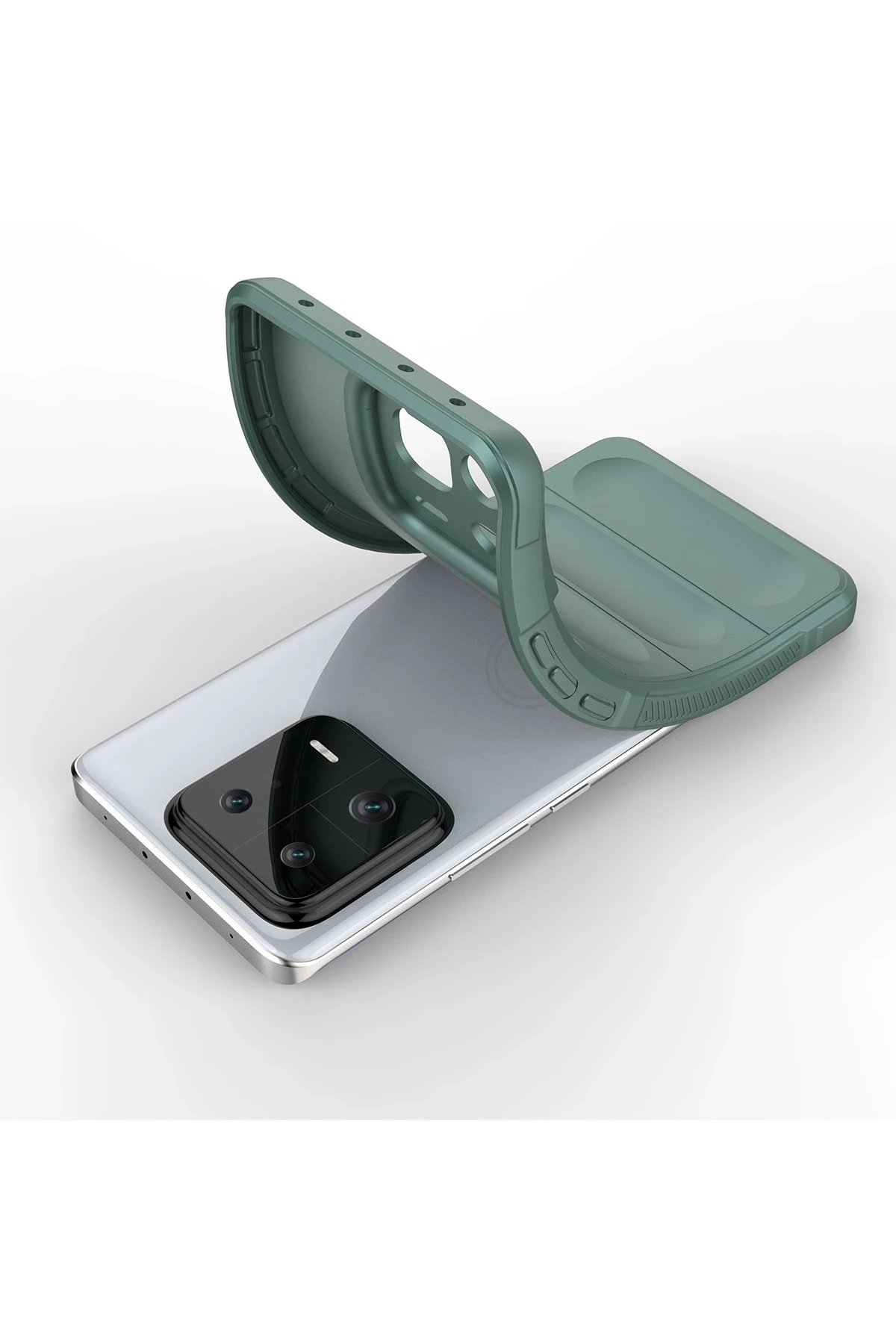 Xiaomi Mi 13 Pro Kılıf Optimum Silikon - Koyu Yeşil-(5796) - Görsel 4