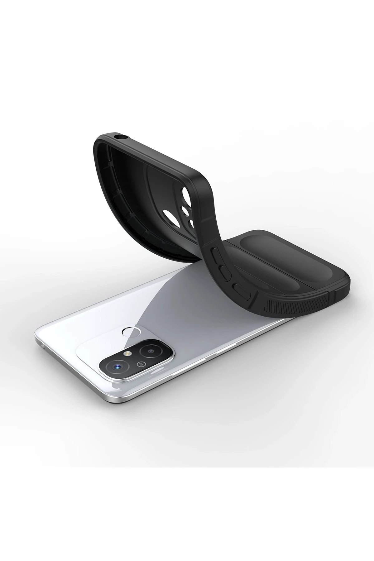 Xiaomi Redmi 12C Kılıf Optimum Silikon - Siyah-(5796) - Görsel 4