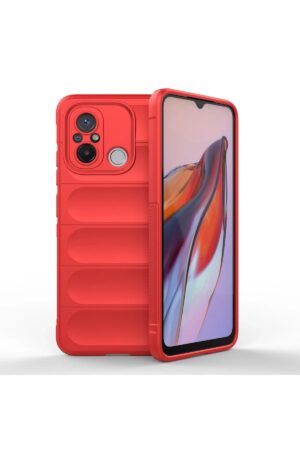 Xiaomi Redmi 12C Kılıf Optimum Silikon - Kırmızı-(5796)