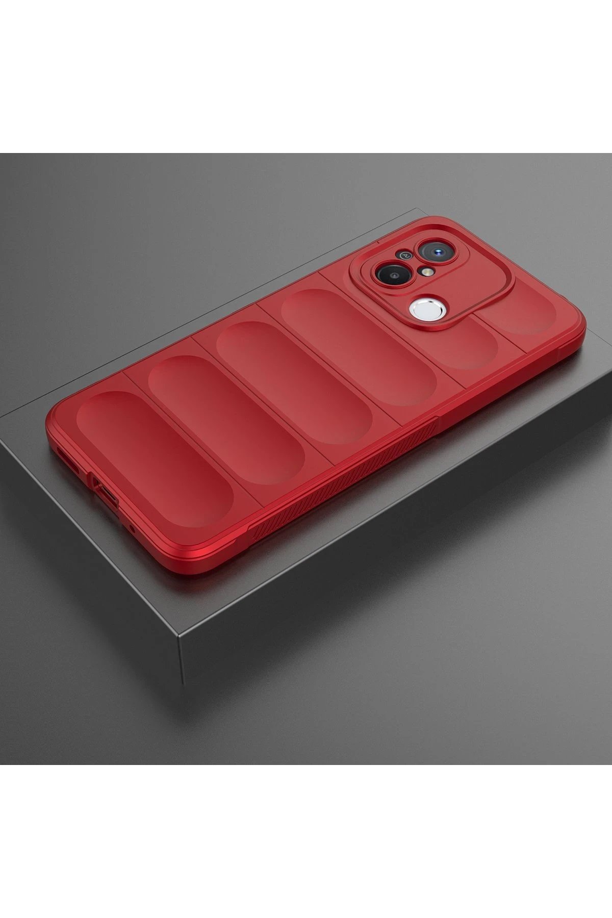 Xiaomi Redmi 12C Kılıf Optimum Silikon - Kırmızı-(5796) - Görsel 3