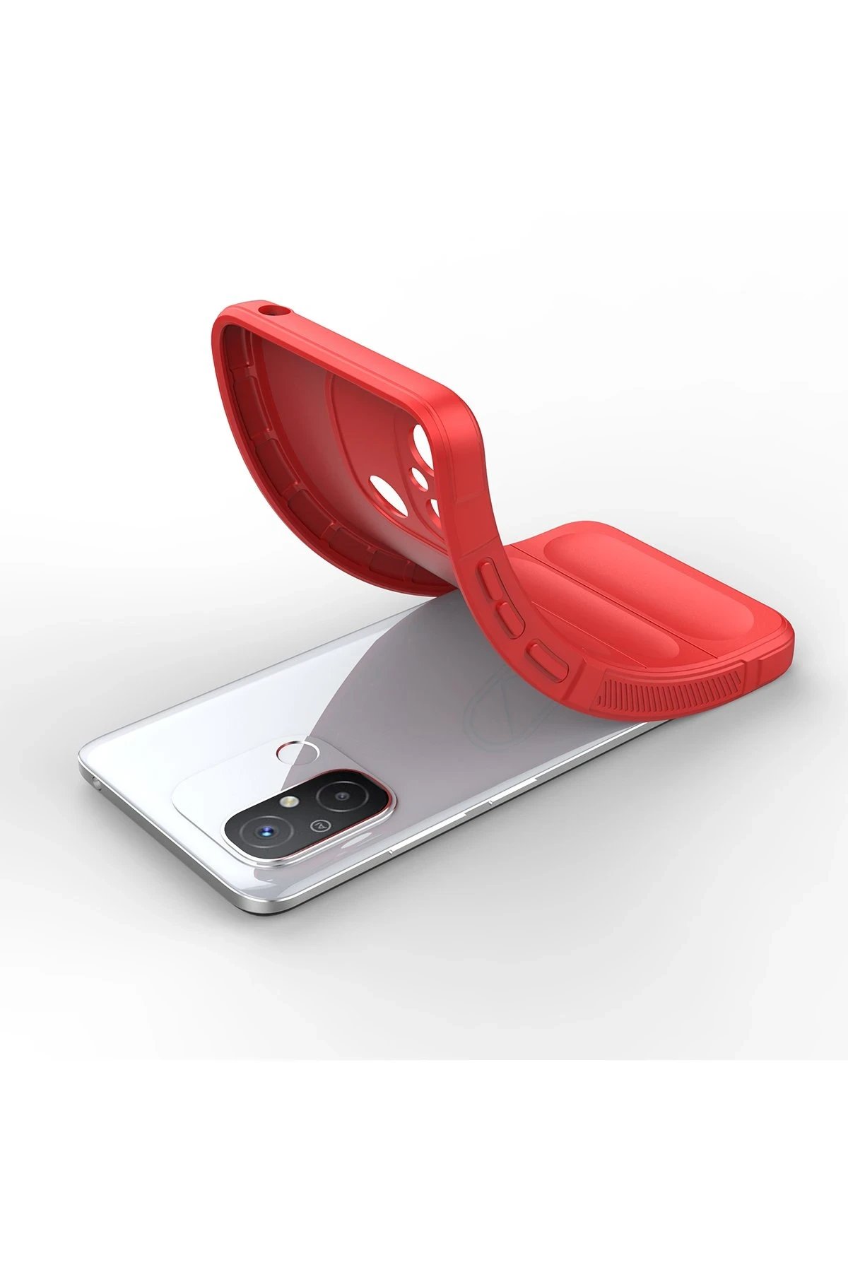 Xiaomi Redmi 12C Kılıf Optimum Silikon - Kırmızı-(5796) - Görsel 4