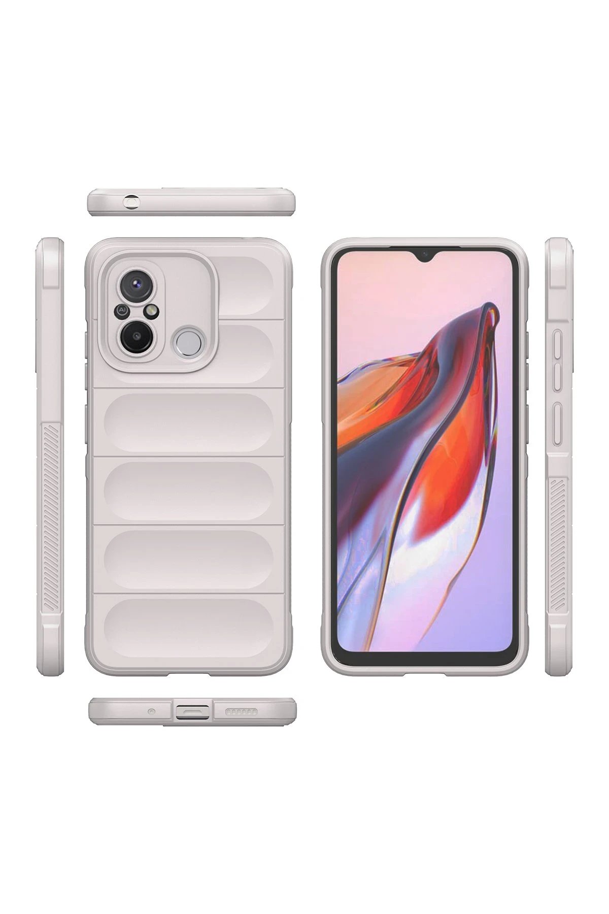 Xiaomi Redmi 12C Kılıf Optimum Silikon - Krem-(5796) - Görsel 2