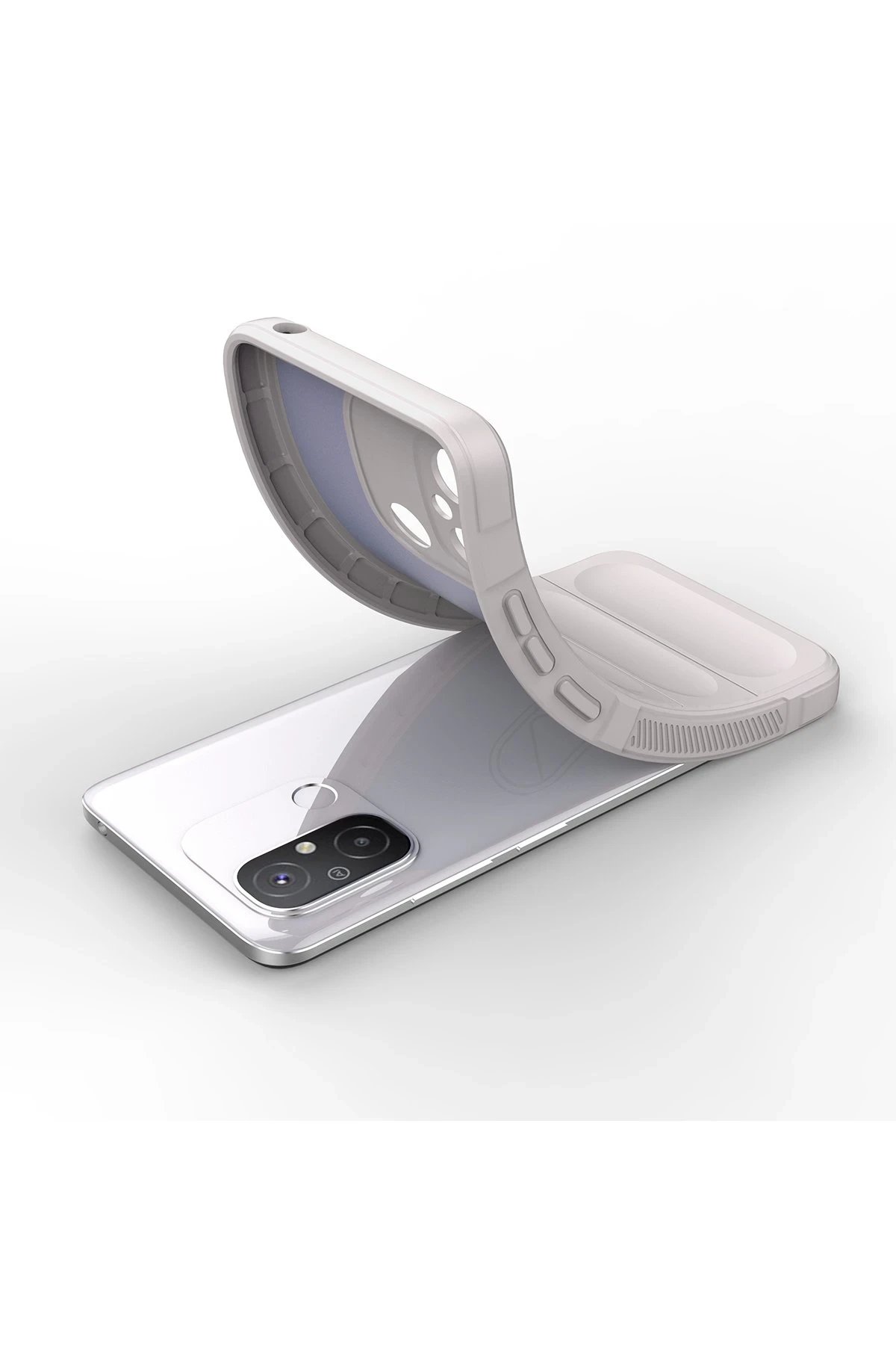 Xiaomi Redmi 12C Kılıf Optimum Silikon - Krem-(5796) - Görsel 4