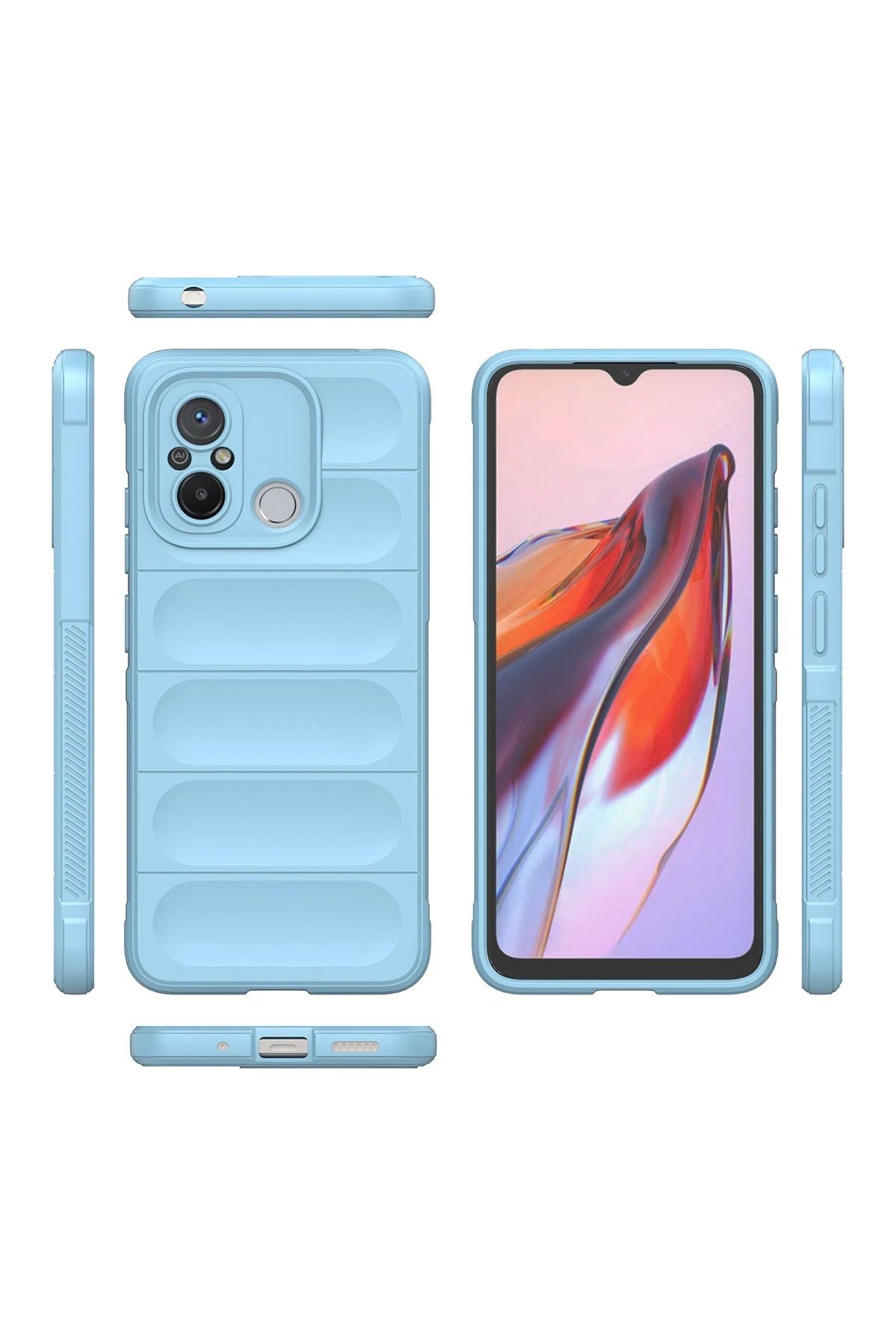 Xiaomi Redmi 12C Kılıf Optimum Silikon - Sky Blue-(5796) - Görsel 2