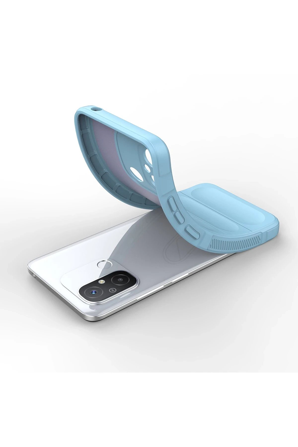 Xiaomi Redmi 12C Kılıf Optimum Silikon - Sky Blue-(5796) - Görsel 4