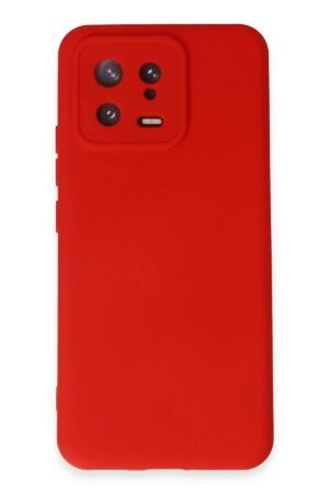 Xiaomi Mi 13 Kılıf Nano içi Kadife Silikon - Kırmızı-(5796)